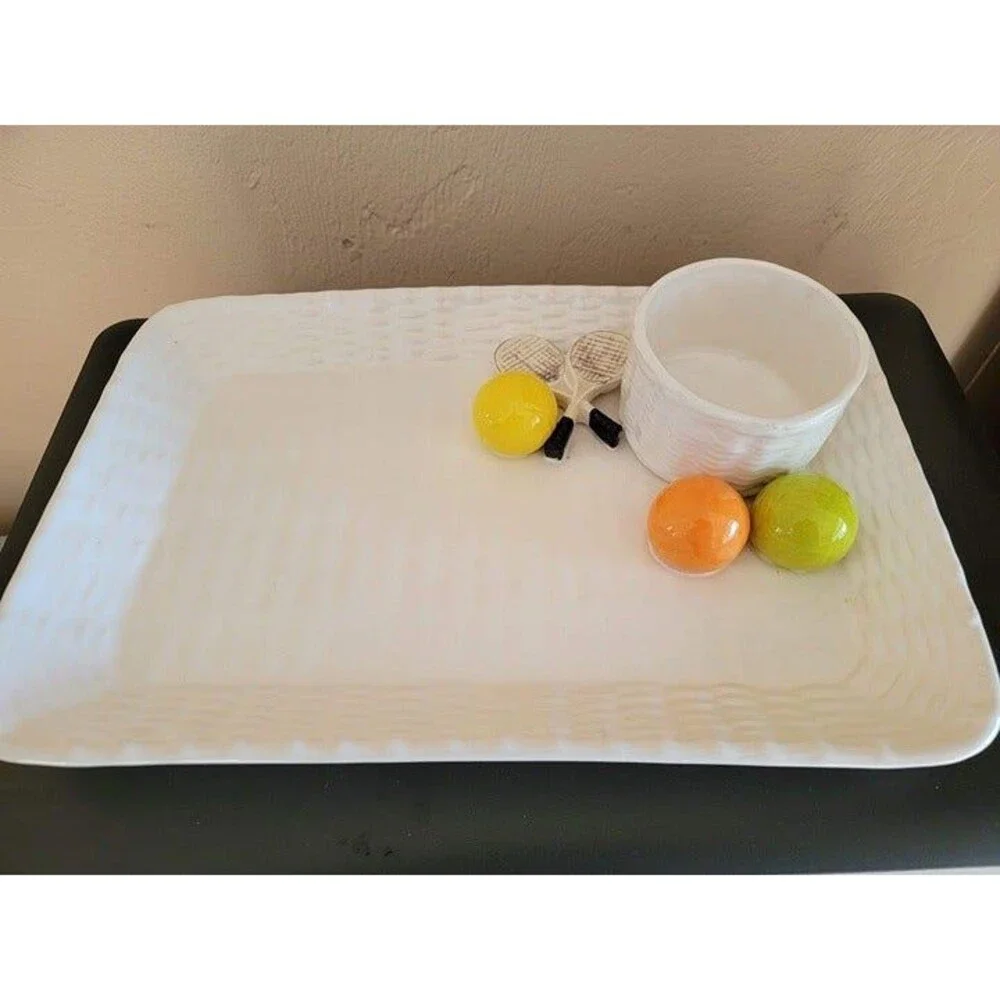 Briggs Pottery Tennis Themed 13 x 9